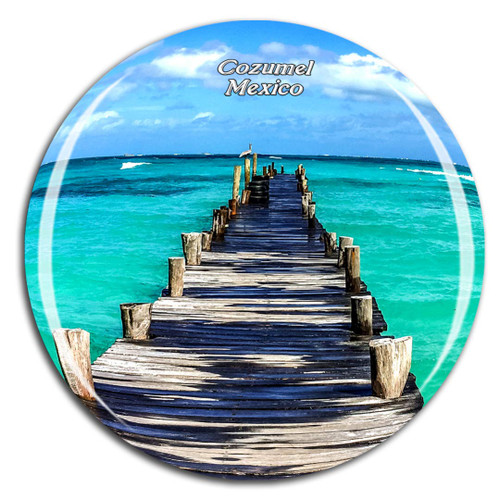 Weekino Mexico Paradise Beach Cozumel Fridge Magnet 3D Crystal Glass Tourist City Travel Souvenir Collection Gift Strong Refrigerator Sticker