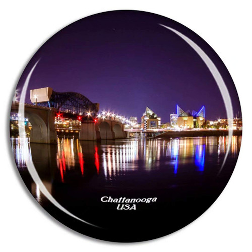 Weekino USA America Chattanooga Walnut Street Bridge Fridge Magnet Travel Souvenir City Collection 3D Crystal Glass Gift Strong Refrigerator Sticker
