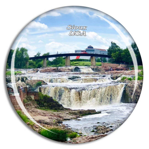 Weekino USA America Sioux Falls Park Fridge Magnet Travel Souvenir City Collection 3D Crystal Glass Gift Strong Refrigerator Sticker