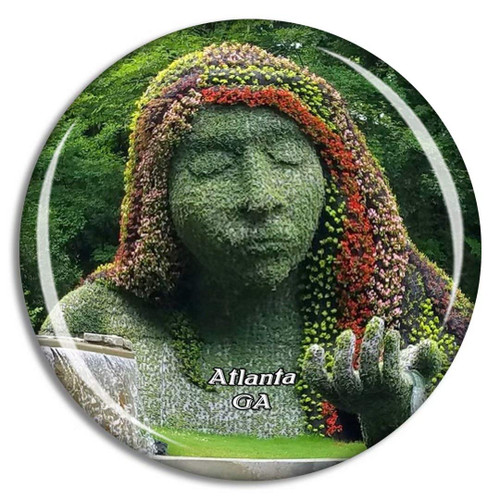Atlanta Botanical Garden Georgia USA Magnet Travel Souvenir 3D Crystal Glass Collection Gift Refrigerator Sticker