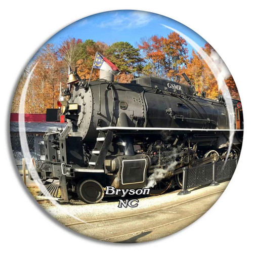 Bryson City Great Smoky Mountains Railroad North Carolina USA Magnet Travel Souvenir 3D Crystal Glass Collection Gift Refrigerator Sticker Bryson City Great Smoky Mountains Railroad North Carolina USA Magnet Travel Souvenir 3D Crystal Glass Collection Gift Refrigerator Sticker