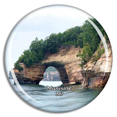 Munising Pictured Rocks Michigan USA Magnet Travel Souvenir 3D Crystal Glass Collection Gift Refrigerator Sticker Munising Pictured Rocks Michigan USA Magnet Travel Souvenir 3D Crystal Glass Collection Gift Refrigerator Sticker