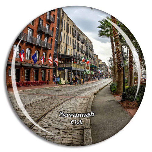 Savannah Georgia Old Town USA Magnet Travel Souvenir 3D Crystal Glass Collection Gift Refrigerator Sticker