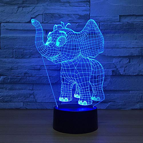 LLWWRR1 Novelty Elephant Modelling Table Lamp 7 Colors Changing Led 3D Luminaria Night Light Home Decor for Child Bedside Sleep Lighting LLWWRR1 Novelty Elephant Modelling Table Lamp 7 Colors Changing Led 3D Luminaria Night Light Home Decor for Child Bedside Sleep Lighting
