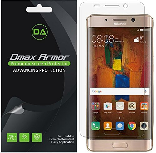 Dmax Armor for Huawei Mate 9 Pro Screen Protector, Full Screen Coverage (Edge to Edge) Anti-Bubble High Definition Clear Shield - Lifetime Replacements Warranty-[2-Pack] Retail Packaging