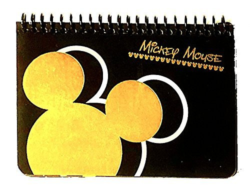 Disney Mickey Mouse Black Spiral Autograph Book - Gold (Bighead)
