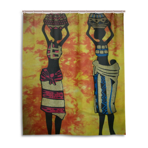 WEETIME Ethel Ernest Waterproof Bath Curtain Beautiful African Woman Polyester Fabric Bathroom Shower Curtain 60 x 72 inch WEETIME Ethel Ernest Waterproof Bath Curtain Beautiful African Woman Polyester Fabric Bathroom Shower Curtain 60 x 72 inch