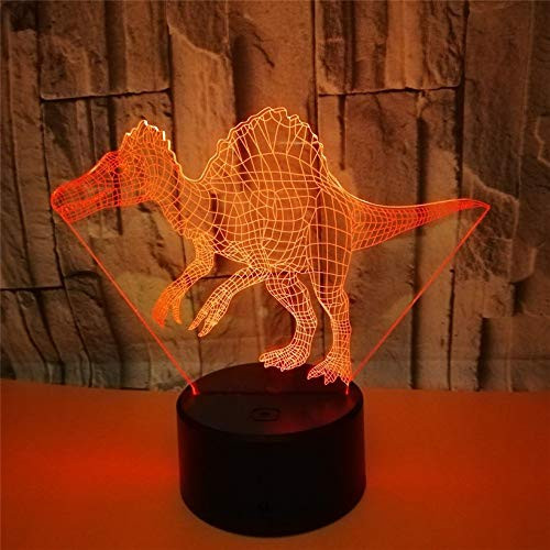 LLWWRR1 Dinosaur 3D Led Night Light 7 Color Visual Led Desk Lamp USB Touch Remote Amazing Visualization Optical Kid's Gift LLWWRR1 Dinosaur 3D Led Night Light 7 Color Visual Led Desk Lamp USB Touch Remote Amazing Visualization Optical Kid's Gift