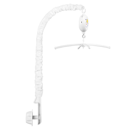26 INCH Baby Mobile arm, Crib Mobile arm with Crib Mobile Motor, Musical Crib Mobile, Baby Mobile for Crib, Mobile Holder for Crib,-Gray (White, 26'')