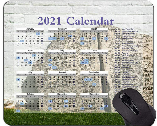 Special Design 2021 Calendar Mouse Pad,Kremlin Level Temple Comfortable Mouse Mat for Gaming and Office