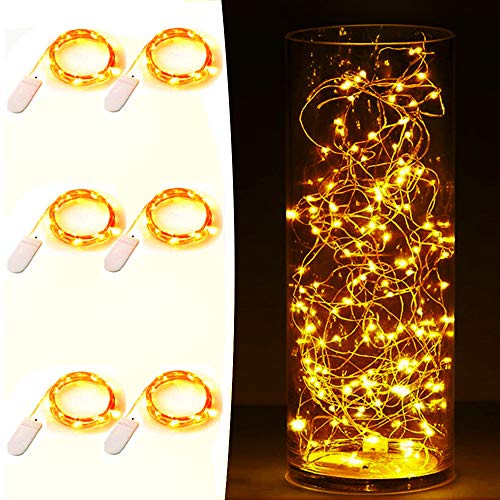 6 Pack Warm White 20LED Fairy String Lights Battery Operated Fairy Lights Firefly Lights Micro LED Starry String Lights on 4ft/1.2m Silvery Copper Wire for DIY Christmas Decoration Costume Wedding. 6 Pack Warm White 20LED Fairy String Lights Battery Operated Fairy Lights Firefly Lights Micro LED Starry String Lights on 4ft/1.2m Silvery Copper Wire for DIY Christmas Decoration Costume Wedding.