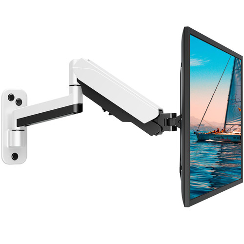 MOUNT PRO Single Monitor Wall Mount for 13 to 32 Inch Computer Screens, Gas Spring Arm Holds Up to 17.6lbs, Full Motion Adjustable,VESA Mount 75x75, 100x100,White MOUNT PRO Single Monitor Wall Mount for 13 to 32 Inch Computer Screens, Gas Spring Arm Holds Up to 17.6lbs, Full Motion Adjustable,VESA Mount 75x75, 100x100,White
