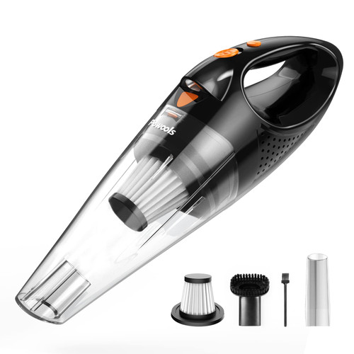 Powools Car Vacuum Cordless Rechargeable - Handheld Vacuum Cleaner High Power with Fast Cahrge Tech, Portable Vacuum with Large-Capacity Battery, Handy Handheld Vac with LED Light, Orange (PL8189) Powools Car Vacuum Cordless Rechargeable - Handheld Vacuum Cleaner High Power with Fast Cahrge Tech, Portable Vacuum with Large-Capacity Battery, Handy Handheld Vac with LED Light, Orange (PL8189)