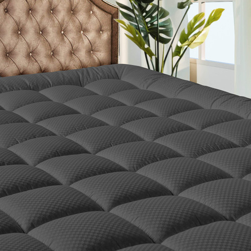 MATBEBY Bedding Quilted Fitted Cooling Breathable Fluffy Soft Mattress Pad Stretches up to 21 Inch Deep, Twin XL Size, Dark Grey, Mattress Topper Mattress Protector MATBEBY Bedding Quilted Fitted Cooling Breathable Fluffy Soft Mattress Pad Stretches up to 21 Inch Deep, Twin XL Size, Dark Grey, Mattress Topper Mattress Protector