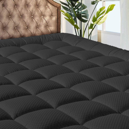 MATBEBY Bedding Quilted Fitted Twin XL Mattress Pad Cooling Breathable Fluffy Soft Mattress Pad Stretches up to 21 Inch Deep, Twin XL Size, Black, Mattress Topper Mattress Protector MATBEBY Bedding Quilted Fitted Twin XL Mattress Pad Cooling Breathable Fluffy Soft Mattress Pad Stretches up to 21 Inch Deep, Twin XL Size, Black, Mattress Topper Mattress Protector