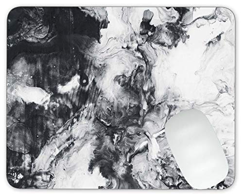 Abstract Hand Painted Black and White Background Mouse pad Gaming Mouse pad Mousepad Nonslip Rubber Backing