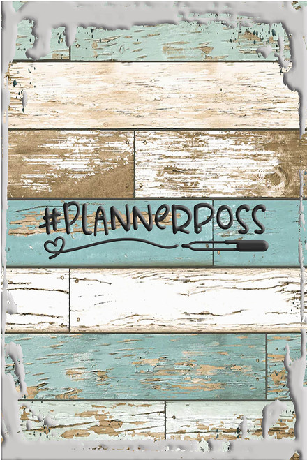 Planner boss hashtag love writing check pencil pen organized White Wall Art Decor Funny Gift