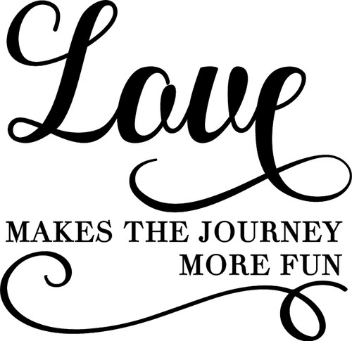 Love Makes The Journey More Fun Marriage Relationship Adventure Wall Decals for Walls Peel and Stick Wall Art murals Black Small 8 Inch Love Makes The Journey More Fun Marriage Relationship Adventure Wall Decals for Walls Peel and Stick Wall Art murals Black Small 8 Inch