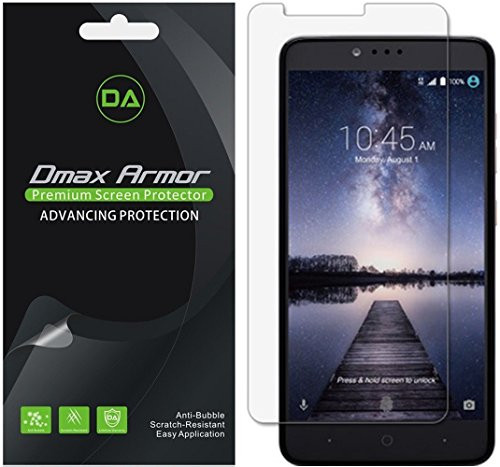 [6-Pack] Dmax Armor for ZTE ZMAX Pro Anti-Glare & Anti-Fingerprint (Matte) Screen Protector - Lifetime Replacements Warranty -Retail Packaging