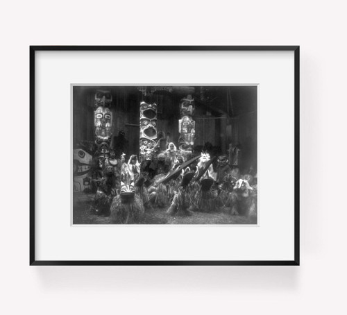 INFINITE PHOTOGRAPHS Photo: Masked Dancers-Qagyuhl, Edward S. Curtis, November 13, c1914, Kwakiutl Dancers | Vintage INFINITE PHOTOGRAPHS Photo: Masked Dancers-Qagyuhl, Edward S. Curtis, November 13, c1914, Kwakiutl Dancers | Vintage
