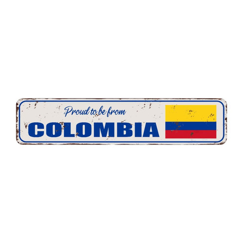 Proud to Be from Colombia Bedroom Wall Decoration Wall Decals Stickers International Bunting Banner Peel and Stick Wall Stickers for Cafe Hotel Kids Room Laptop Mirrors Vinyl 22in