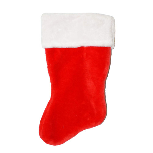 Connie N Randy 17" Red and White Traditional Christmas Stocking