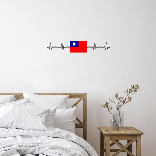 Taiwan Laptop Home Wall Decor Wall Art Murals International Signal Flags Peel and Stick Home Decals for Cafe Hotel Classroom Family Cups Vinyl 22in