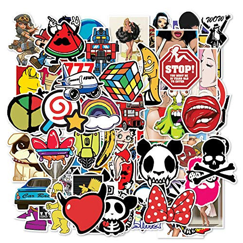 FineFun Random JDM Stickers Pack 100PCS for car Bumper Motorcycle Bicycle Skateboard Luggage Decal Graffiti Patches Skateboard Stickers for Laptop - UV Resistant Waterproof Vinyl Stickers