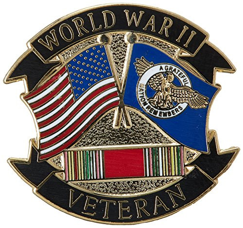 EagleEmblems P63002 Pin-Wwii,Vet.Rpt.Duck Flg (1.125'')