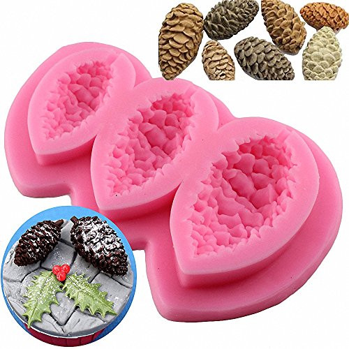 MoldFun Pine Cone Pinecone Silicone Mold for Fondant Chocolate Candy Gum Paste Polymer Clay Soap Resin Kitchen Baking Sugar Craft Cake Cupcake Decorating Tools