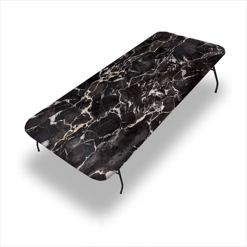 DWADW Marble Rectangle Elastic Fitted Tablecloth, Waterproof and wipeable Cloth Cover, Fitted Folding Table Cover, 24"x 48" Table Cover for 4ft Folding Table