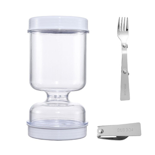Pickles Jar Dry Wet Separation Pickles Jar Kitchen Pickles Hourglass Jar Kimchi Wet Dry Dispenser Accessory Pickles Jar With Fork Kitchen Storage Container With Fork Liquid And Food Separation