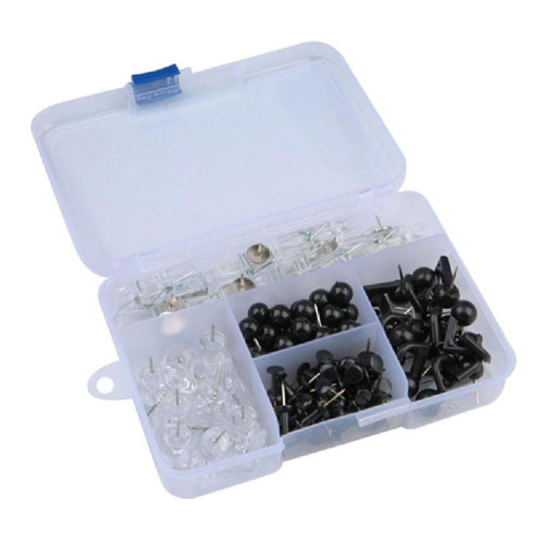 125/140Pcs Multi-Functional Pushpins I-Shaped Push Pins Clear Clips Pushpin Map Pins Metal Thumb for Bulletin Board Thumb Tacks for Cork Board Thumb Tacks Decorative Push Pins Thumb Tacks