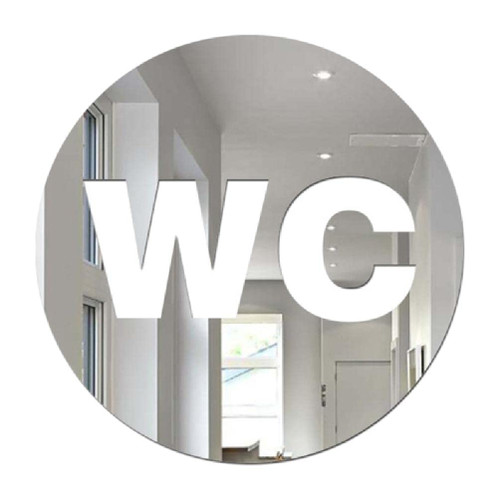 Bathroom Restroom Sign Acrylic Self-Adhesive Door Wall Sign Toilet Washroom Wc Signs Decor For Home Office Restaurant Wc Door Sign Wc Sign For Bathroom Door