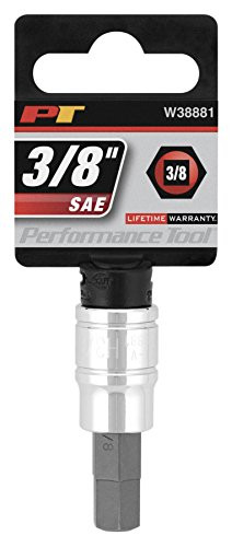 Performance Tool W38881 3/8" Drive Hex Bit Socket, 3/8"