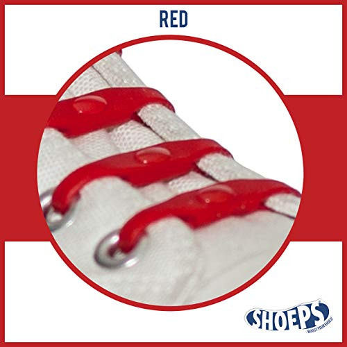 Shoeps In Your Shoes Elastic Laces *RED* (Dispatched From UK)