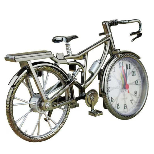 Bicycle Shape Alarm Clock Vintage Arabic Numerals Creative Table Clock Home Office Bedroom Desktop Decoration Birthday Desktop Alarm Clock Teacher