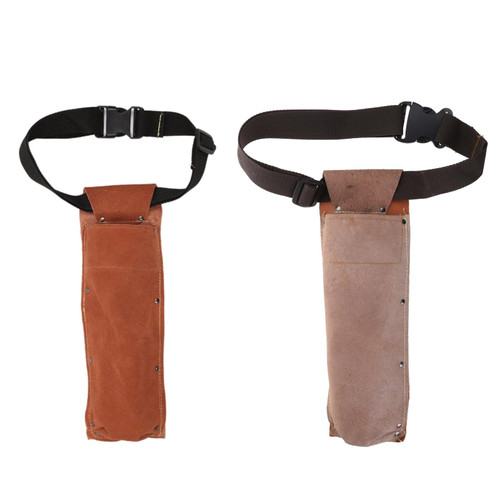 OUSFANAM Portable Flame-Resistant Electrode Bag/Welding Rod Pouch Welding Rod Holder/Leather Electrode Holder Artificial Welding Rod Pouch Leather Welding Rod Storage Container Adjustable Buckle