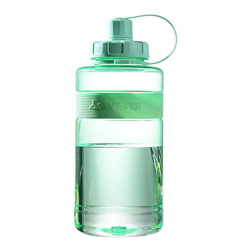 Honrane 2000ml Sports Water Bottle, Reusable Water Cup Portable Mug for Travel and Gym, Fitness Water Cup High Capacity Refill Water 2 Liter Fitness Water Bottle for Sports Green
