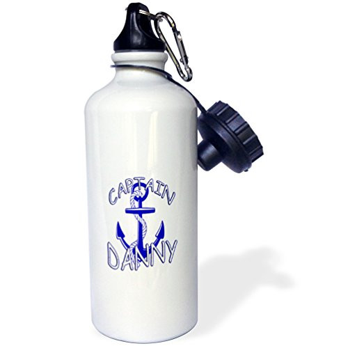 3dRose wb_216592_1 Captain Danny Personalized Quotes Sports Water Bottle, 21Oz, Multicolored