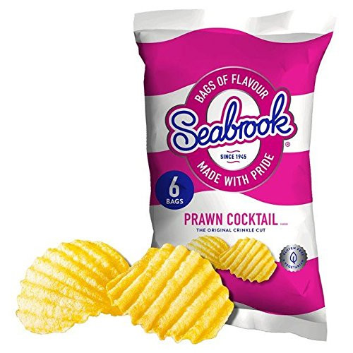 Seabrook Crinkle Cut Prawn Crisps 25g x 6 per pack