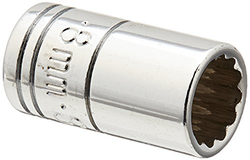 SK Hand Tool 43707 12 Point 1/4-Inch Drive Standard Socket, 8mm, Chrome
