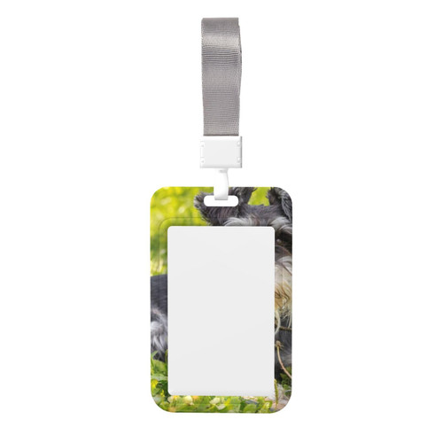 Miniature Schnauzer Printed Badge Holder Lanyards Lightweight Badge Lanyard Detachable Id Badge Holder Id Card Holder for Nurse Office Worker