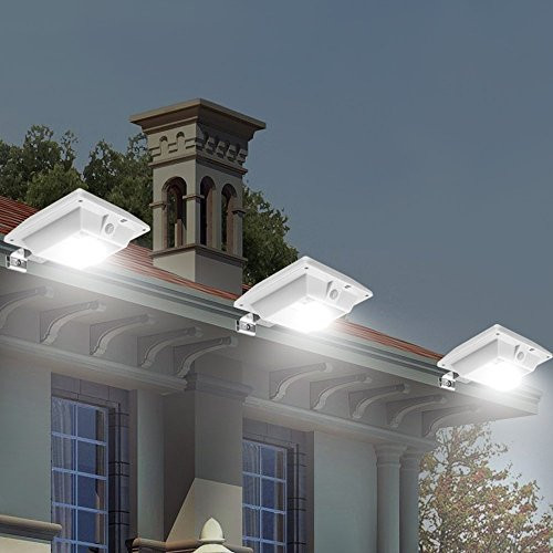 [New PIR Motion Sensor] OKSS 6 LED Solar Motion Sensor Light Outdoor Waterproof, PIR Sensor Solar Powered Led Light/Solar Light for Fence Wall Driveway Garden Patio Path Decking Light (4 Pack)