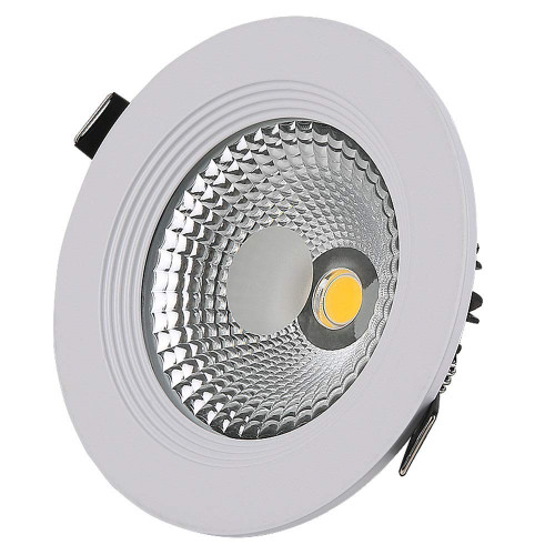 MYKAGS COB Anti-Glare Spotlight 7W/12W LED European Aluminum Round Embedded Energy Saving Restaurant Clothing Panel Ceiling Lights Recessed Downlight Commercial Hotel Lighting Fashion (Color : 6000k_