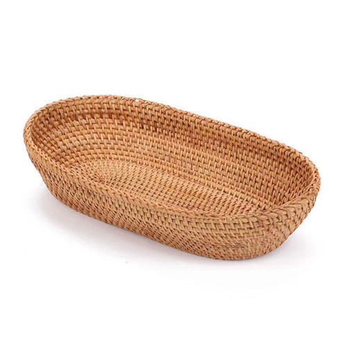 Rattan Bread Baskets for Serving - Rattan Fruit Basket Bowl,Small Oval Woven Bread Serving Basket,Wicker Bread Basket Wicker Fruit Baskets,100% Natural Rattan,100% Handmade Rattan Bread Baskets for Serving - Rattan Fruit Basket Bowl,Small Oval Woven Bread Serving Basket,Wicker Bread Basket Wicker Fruit Baskets,100% Natural Rattan,100% Handmade