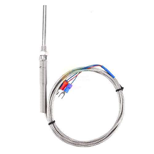 PT100 Platinum Resistor Thermocouple Temperature Sensor Probe M8 2 Meter Length Thread PT100 3-Wires Connector 0-150?