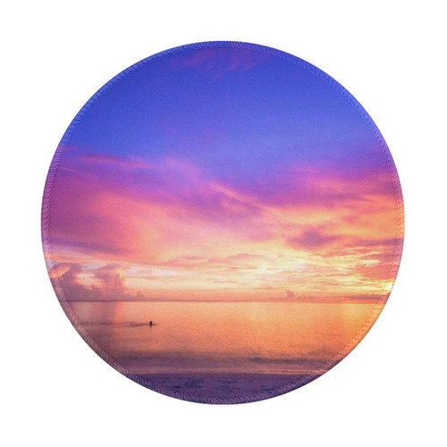See The Sunset Printed Mouse Pad Non-Slip Computers Mouse Mat 8 in Waterproof Round Gaming Mouse Pads for Office