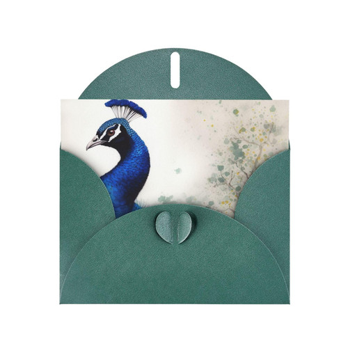 OUSIKA Blue Peacock Print Thank You Cards With Envelopes Blank Cards Greeting Cards Birthday Cards For All Occasion (4 X 6 Inch)