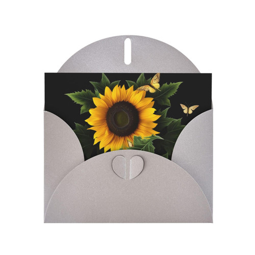 OUSIKA Weed With Sunflower Print Thank You Cards With Envelopes Blank Cards Greeting Cards Birthday Cards For All Occasion (4 X 6 Inch)